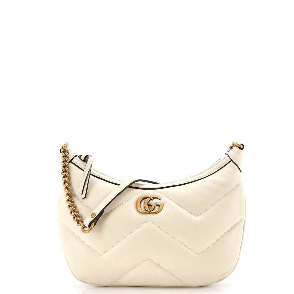 Gucci Gg Marmont Chain Moon Hobo #263895G17B